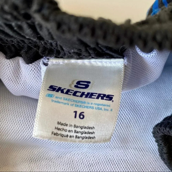 Fun SKECHERS - Blue & Black Floral - Board Shorts/ Swim Trunks - SIZE 16 Boys - Picture 9 of 13